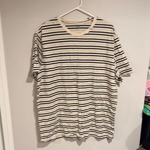 Striped Black and White Men's Shirt j.Crew XL
